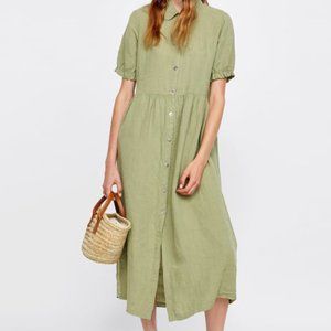 ZARA Linen Maxi Dress